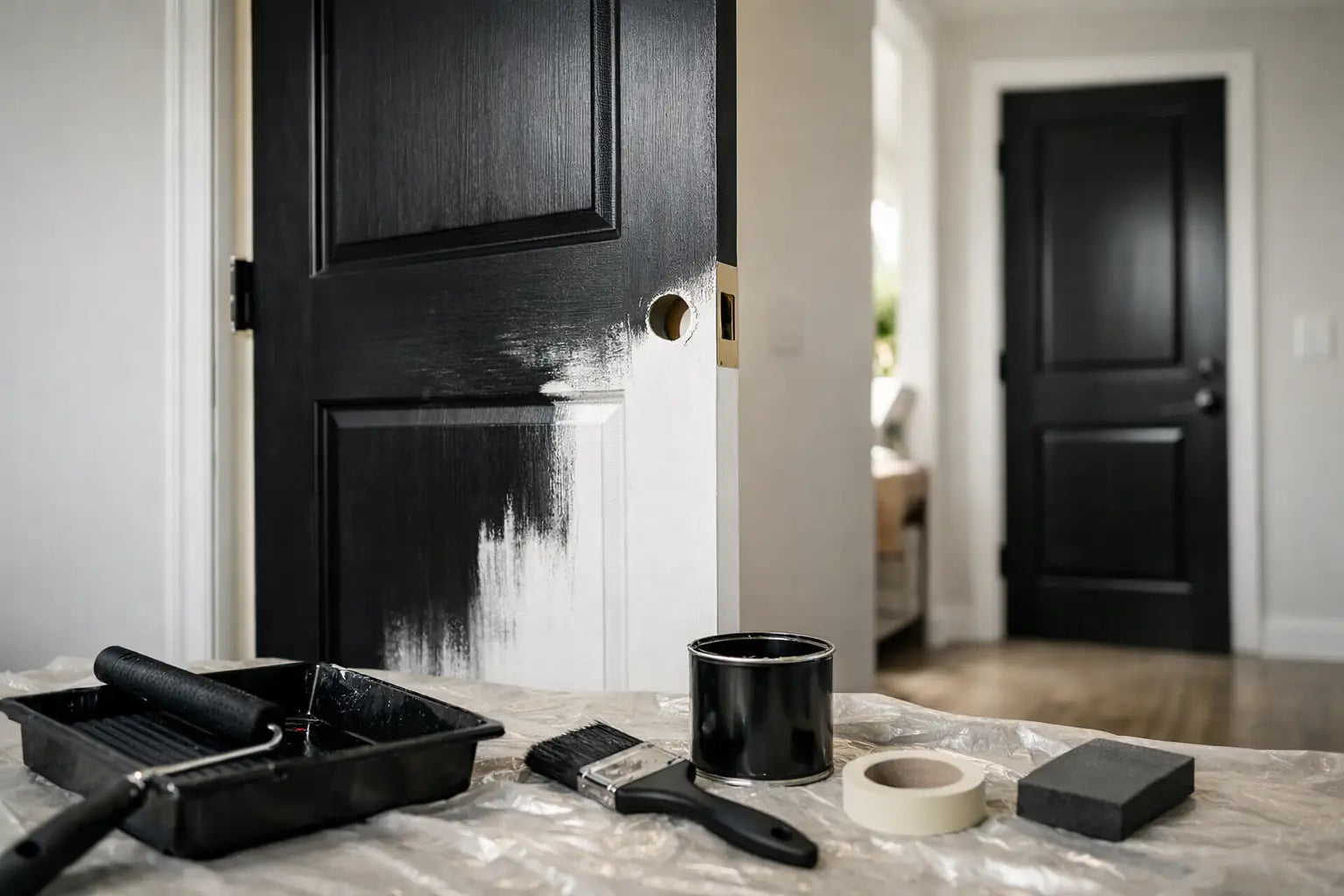How to Paint Internal Doors Black Properly