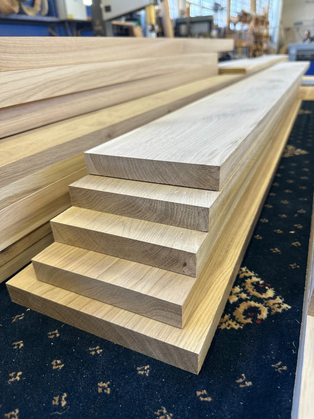 Joinery Solid Oak PAR Timber Boards - Planed All Round Kiln Dried Oak Wood - 24mm