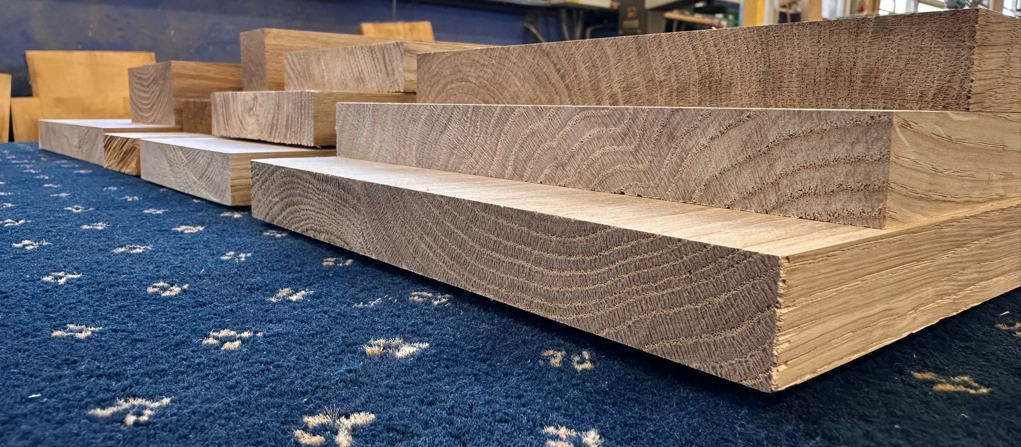 Joinery Solid Oak PAR Timber Boards - Planed All Round Kiln Dried Oak Wood - 40mm
