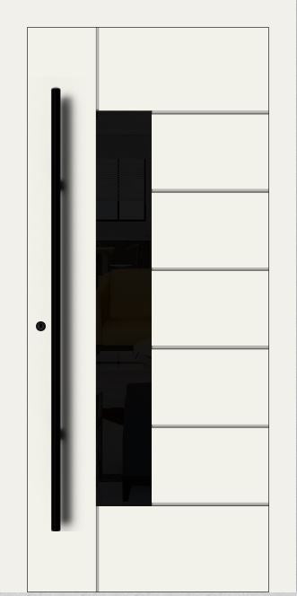 Turenwerke SL75 Design 1420B Premium75 Aluminium Door - Traffic White RAL 9016