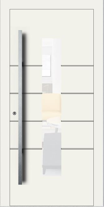 Turenwerke SL75 Design 1450 Premium75 Aluminium Door - Traffic White RAL 9016