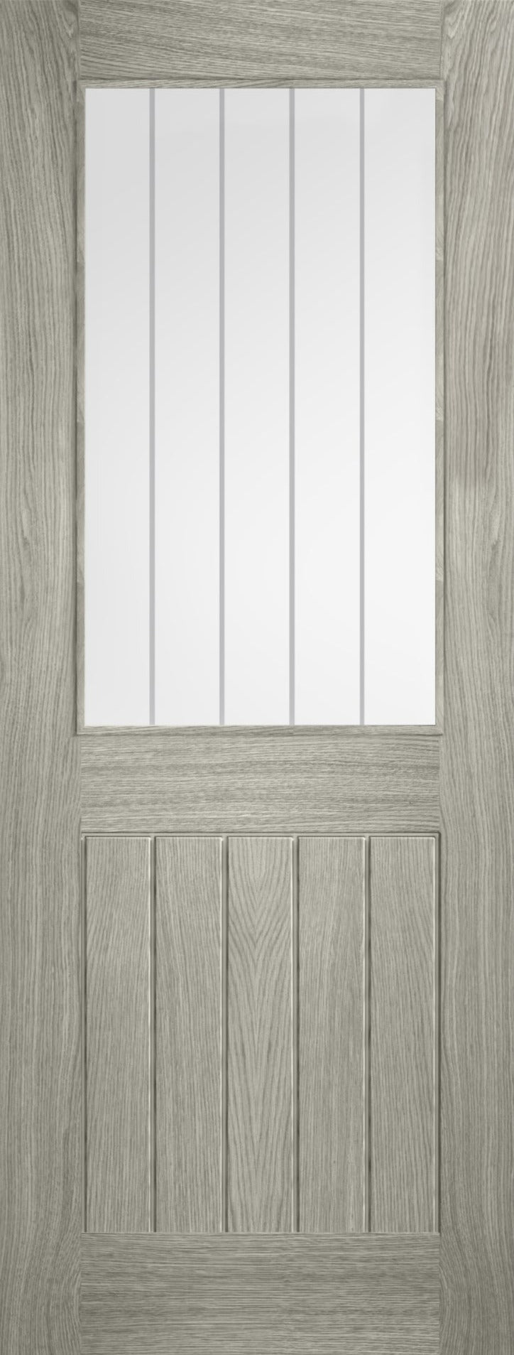 LPD Cottage Glazed Light Grey Laminate Pre-Finished Door