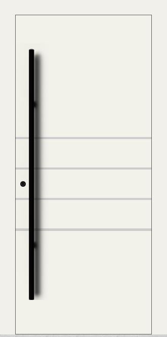 Turenwerke SL75 Design 270B Premium75 Aluminium Door - Traffic White RAL 9016