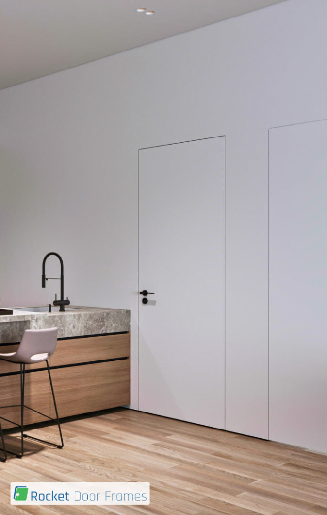 Flush Frameless Hinged Primed Door Set – Universal Frame