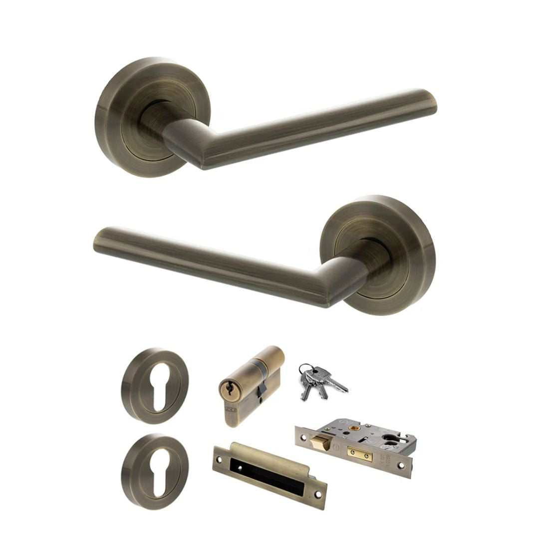 Atlantic S43R Status Alabama on Round Rose Door Handle Pack