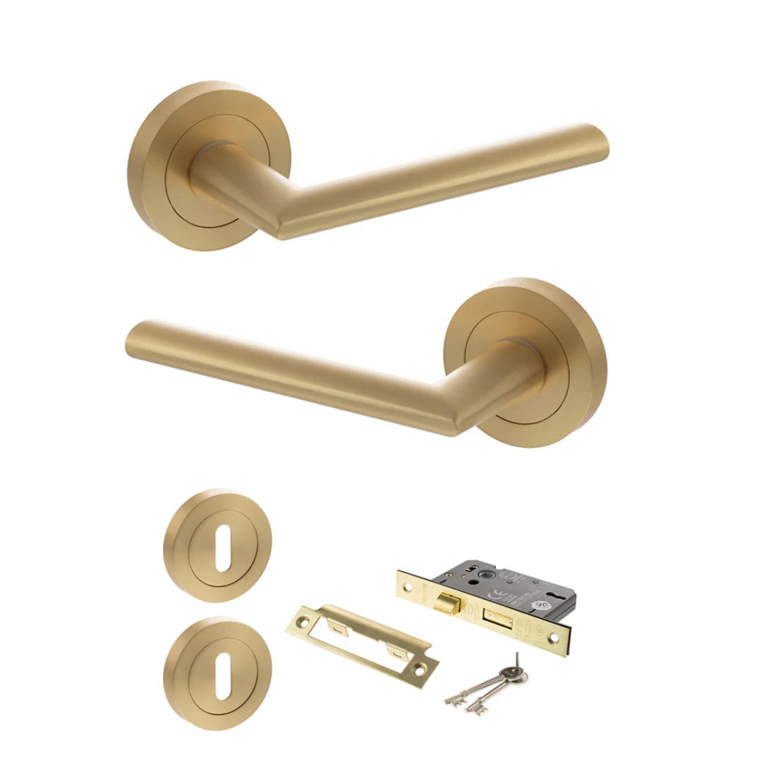 Atlantic S43R Status Alabama on Round Rose Door Handle Pack