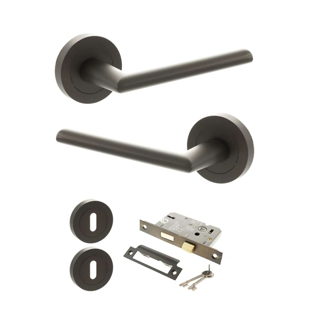 Atlantic S43R Status Alabama on Round Rose Door Handle Pack