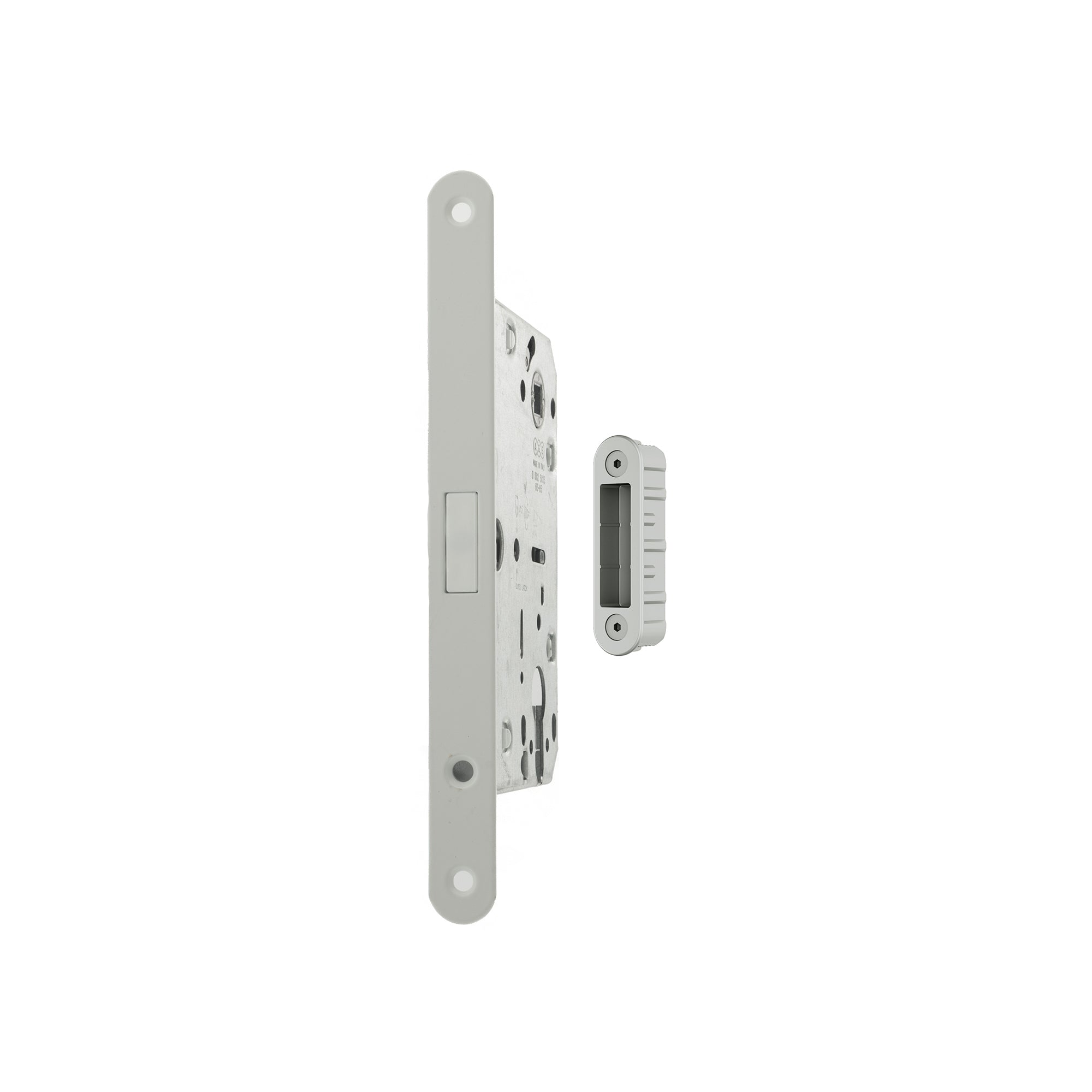 Atlantic AGB Polaris 2XT Magnetic Euro Profile Sashlock 50mm backset with strike plates for ALU doors - White
