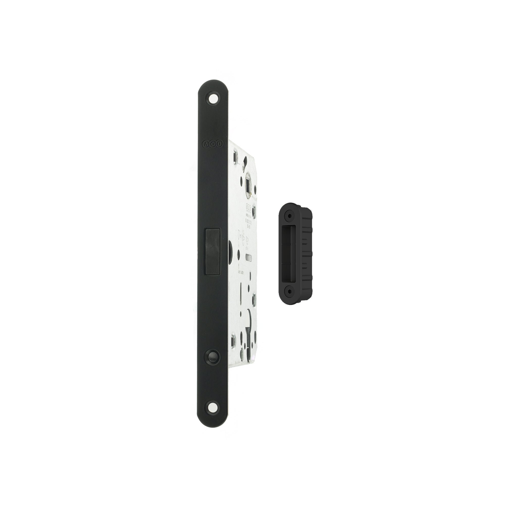 Atlantic AGB Polaris 2XT Magnetic Euro Profile Sashlock 60mm backset with strike plates for ALU doors - Matt Black