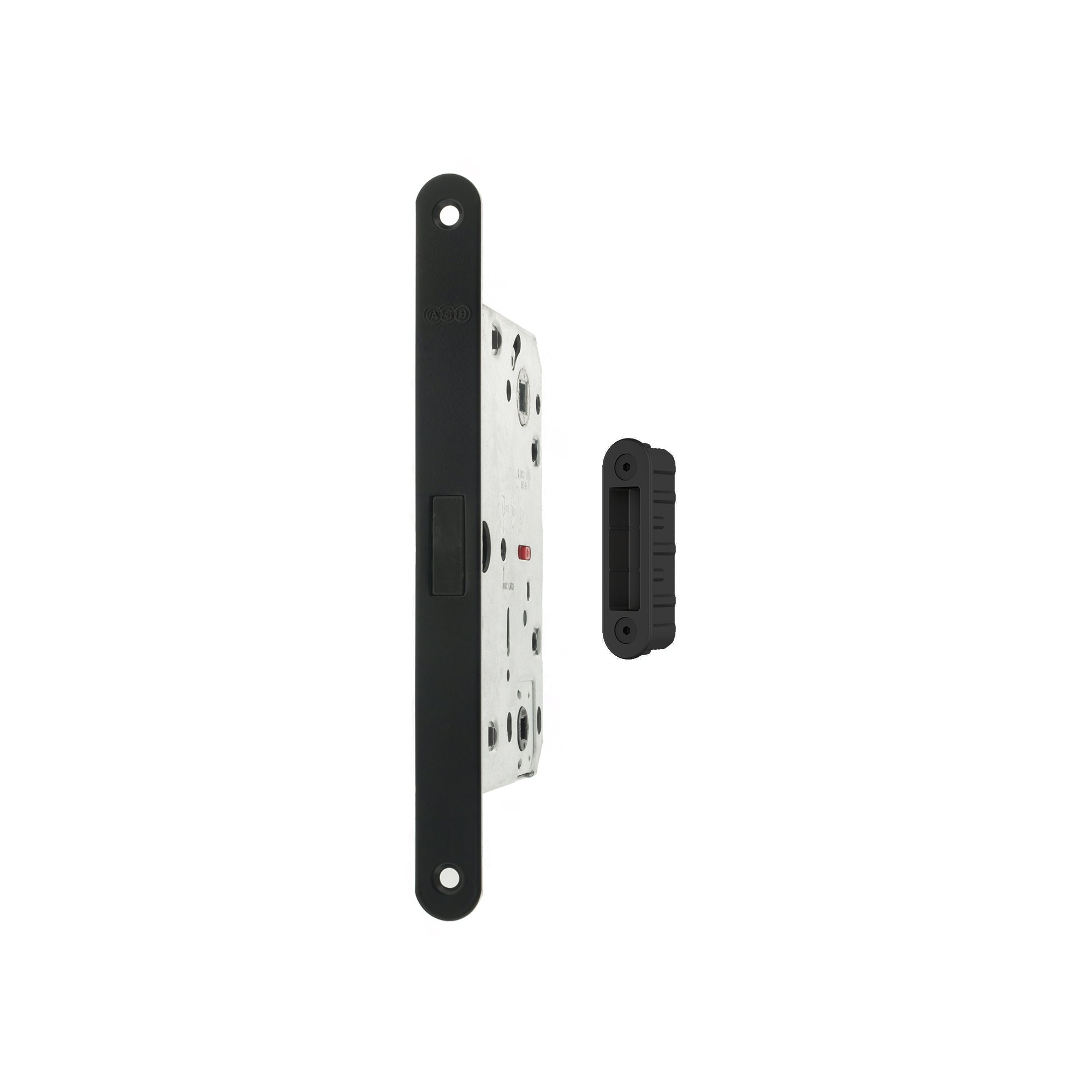 Atlantic AGB Polaris 2XT Magnetic Bathroom Lock 60mm backset with strike plates for ALU doors - Matt Black