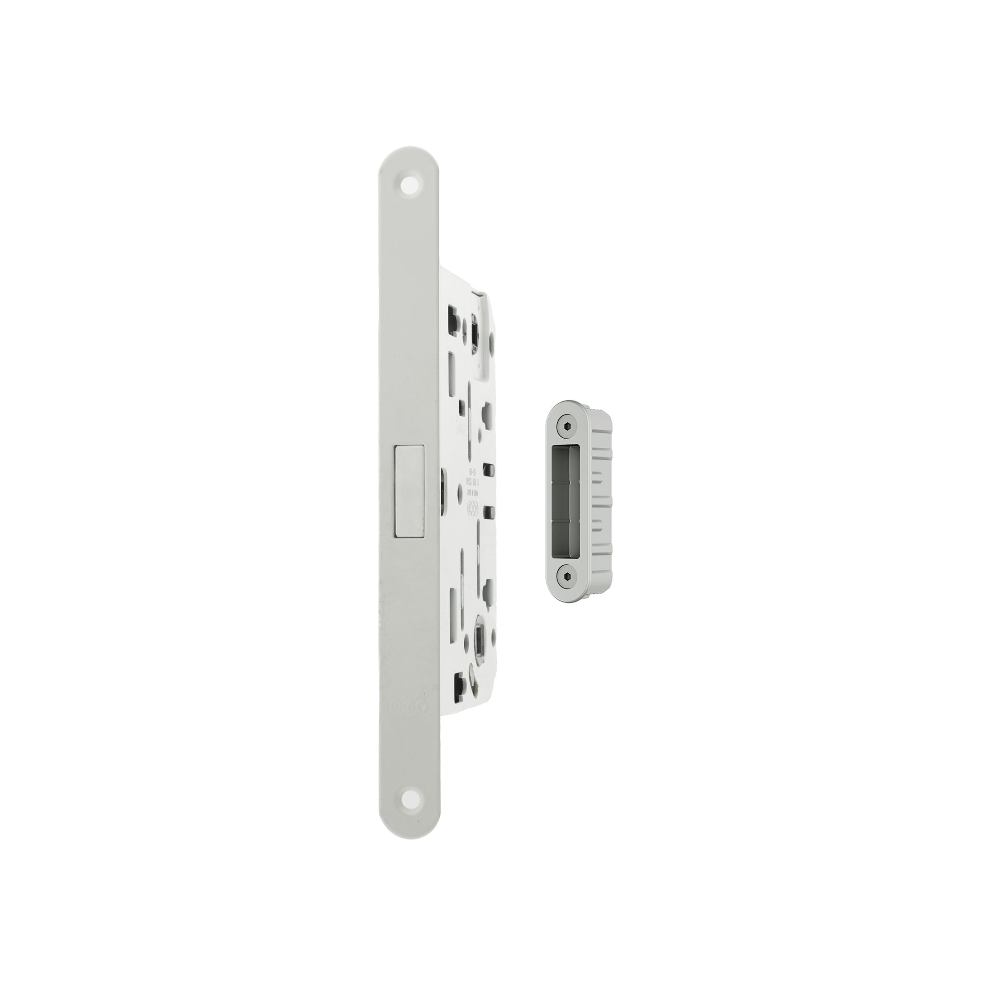 Atlantic AGB Polaris 2XT Magnetic Bathroom Lock 60mm backset with strike plates for ALU doors - White