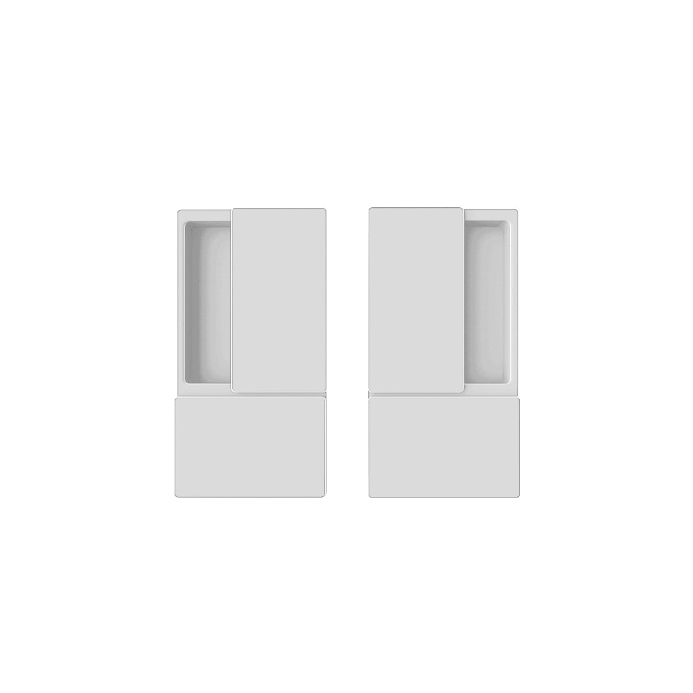 Atlantic AGB Wave Flush Pocket Door Handle Set - White