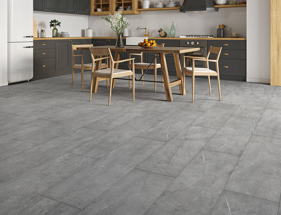 AGT Mood 10mm Marvel Dark Grey Stone Textured Tile Laminate Flooring | 325 x 1195 x 10mm