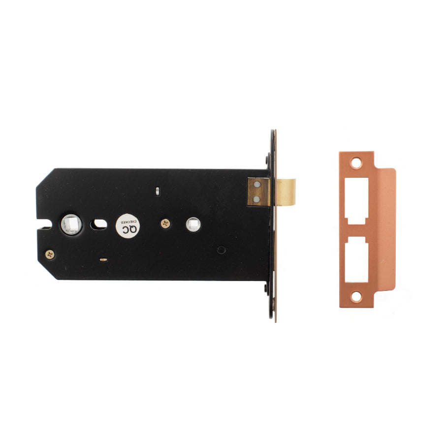 Atlantic Horizontal Bathroom Sashlock 6" - Matt Gun Metal