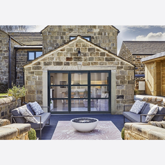 LPD Aluminium Prefinished Anthracite Grey External Heritage Style Bi-Folding Door Set - 3+0 (2990mm x 2090mm)