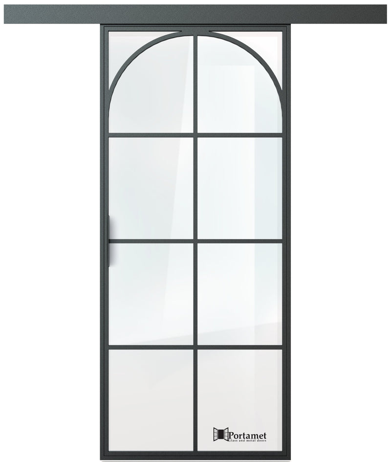 Portamet by Sfarzo - Arc Classic Single Glazed Steel Sliding Door