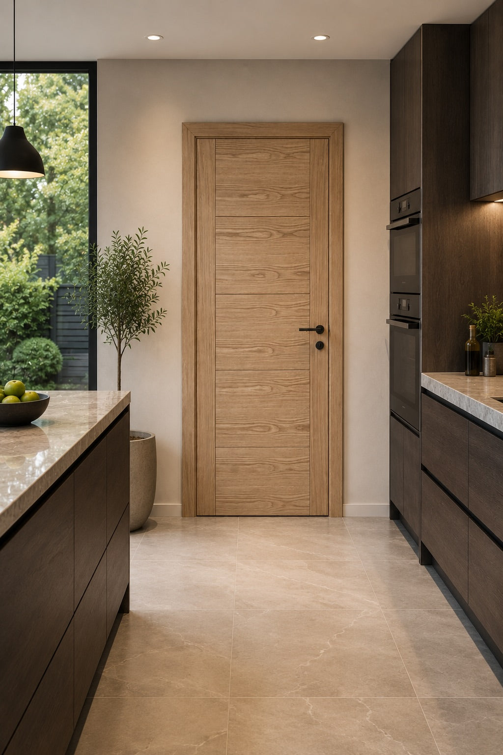 Oak Prefinished 5 Panel Internal Door - Artis Rio (Ladder / V-Groove)