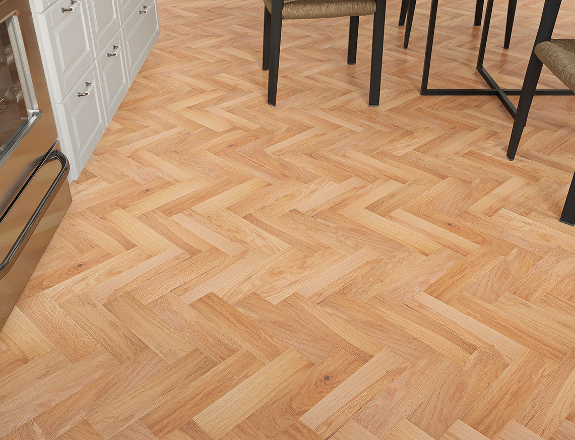 Ashdown Oak Natural Brushed Herringbone Engineered Wood Flooring | UV Oiled | 80 x 300 x 10/3mm