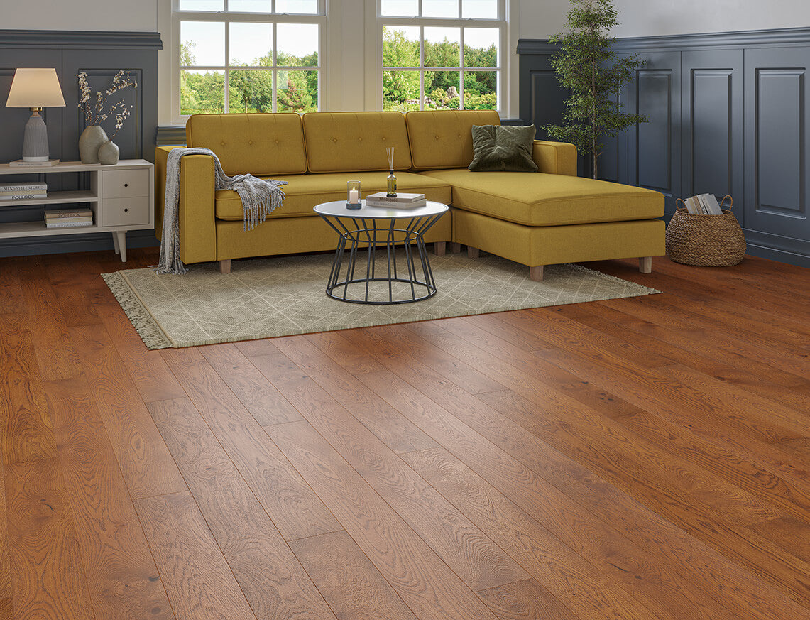 Beaumont Oak Brushed Plank Engineered Wood Flooring | UV Oiled | 150 x 1900 x 14/3mm