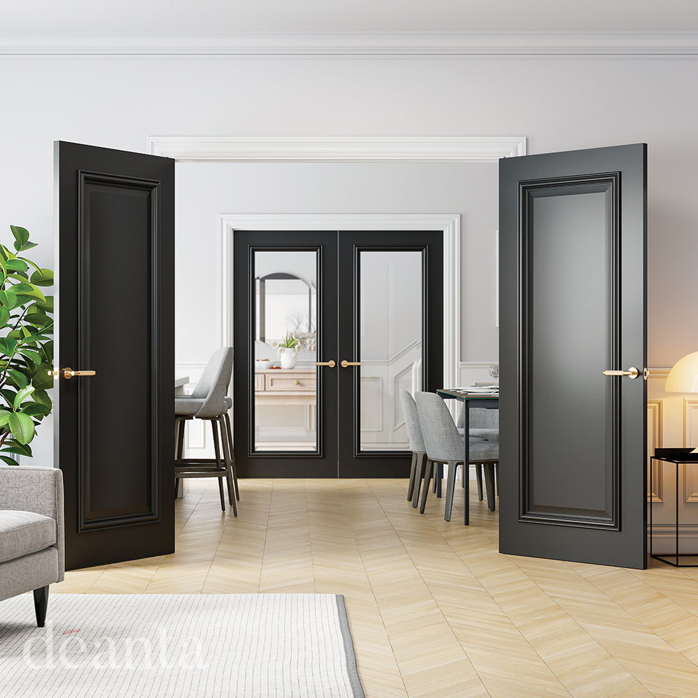 Deanta Blenheim Black Prefinished FD30 FSC Fire Door