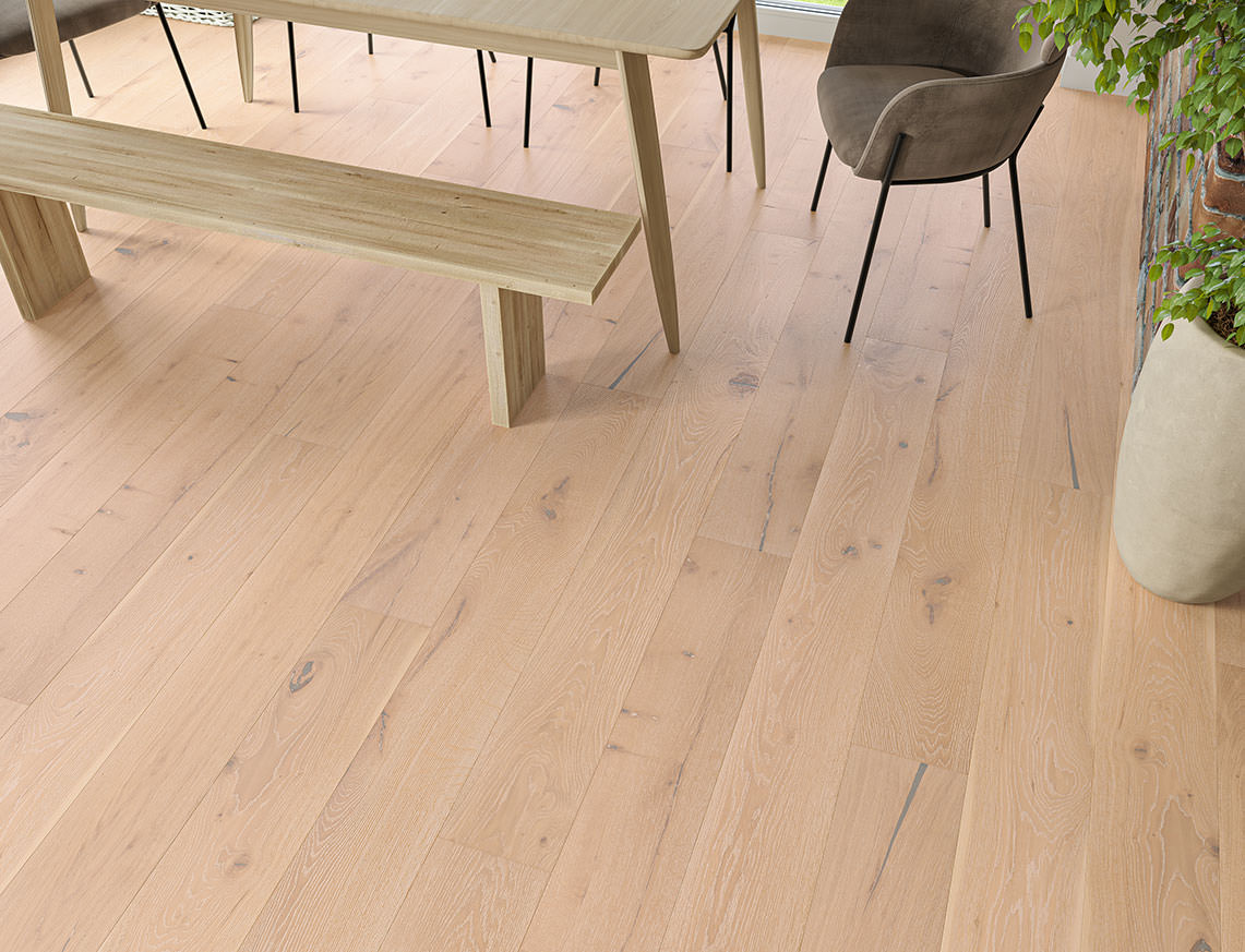 Cannock Oak White Smoked Brushed Plank Engineered Wood Flooring | UV Oiled | 190 x 1900 x 15/4mm