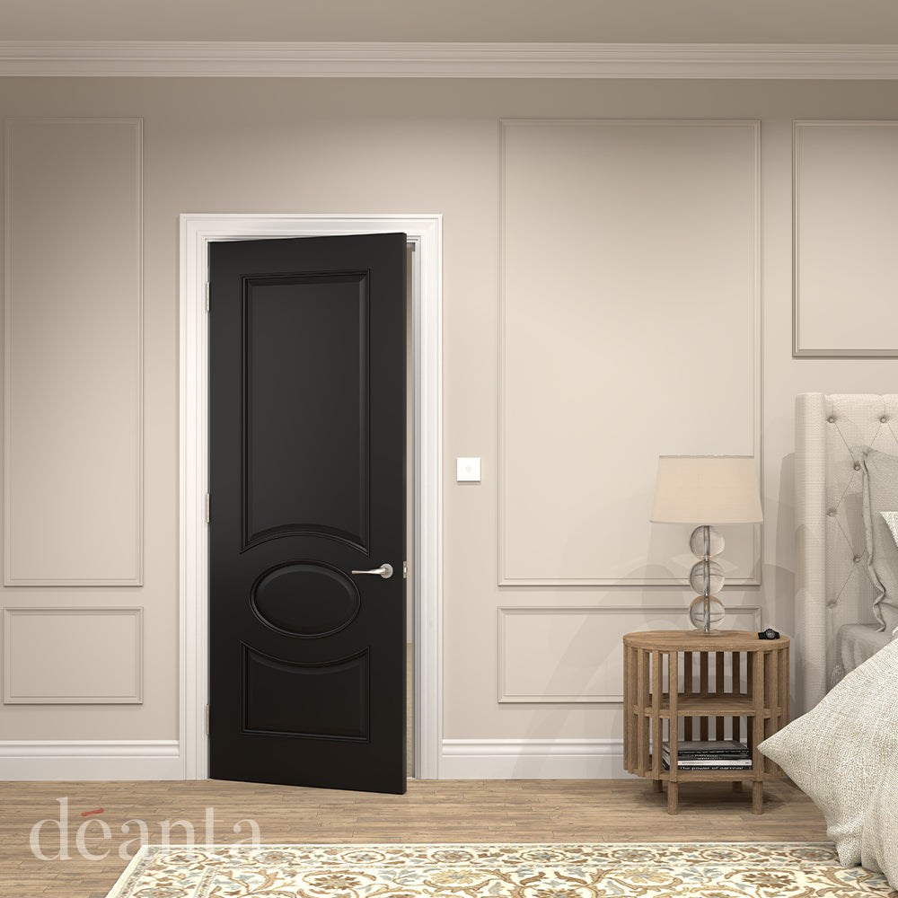 Deanta Clarendon Black Pre-Finished FD30 Fire Door FSC