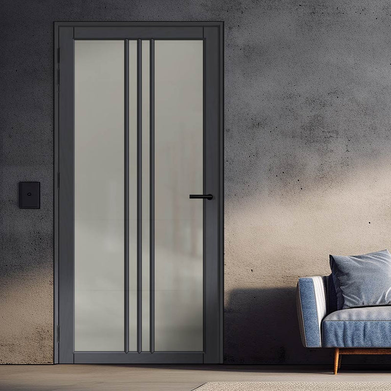 Urban Lite Galeria Door DD0102F Frosted Glass - Dark Grey Premium Primed