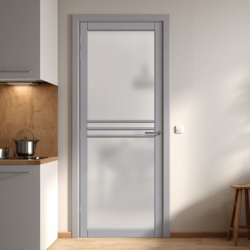Urban Lite Adina Door DD0107F Frosted Glass - Light Grey Premium Primed