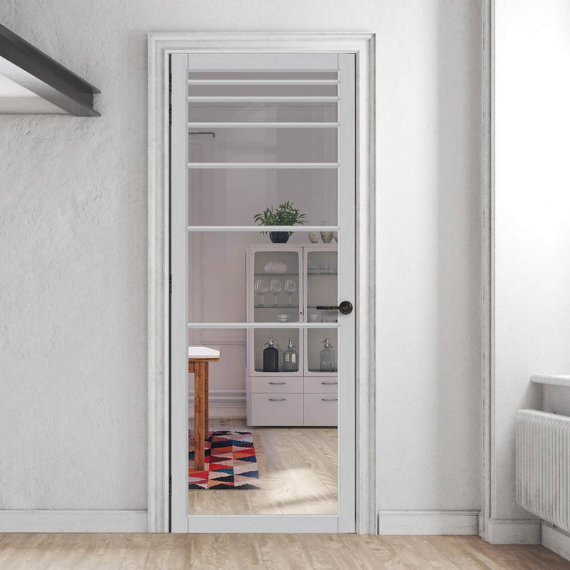 Urban Lite Revella Door DD0111C Clear Glass - White Premium Primed
