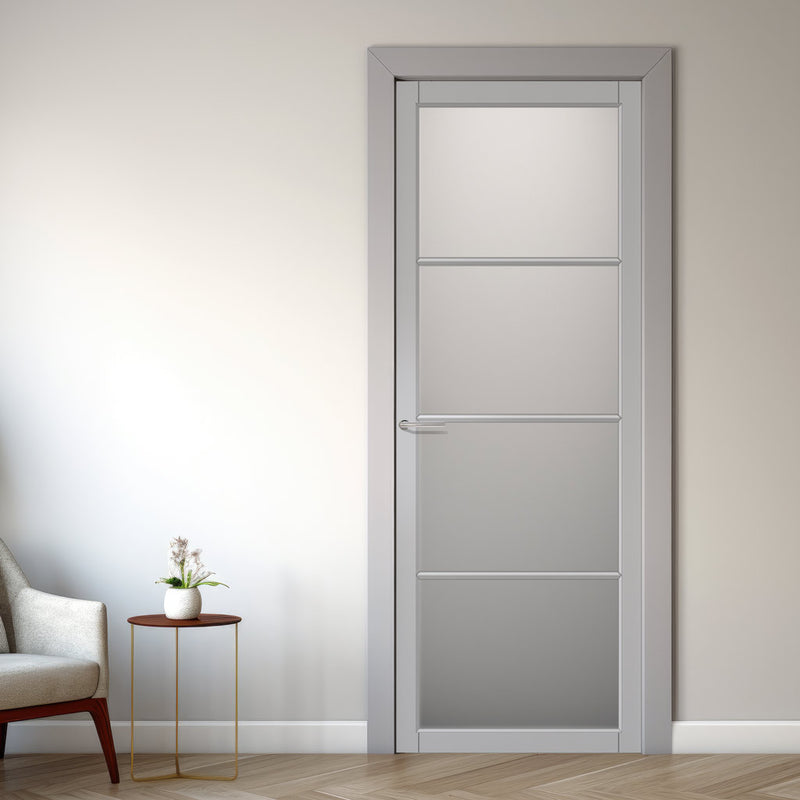 Urban Lite Firena Door DD0114F Frosted Glass - Light Grey Premium Primed