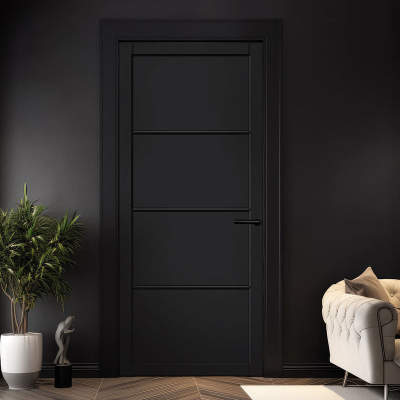 Urban Lite Firena Panel Door DD0114P - Black Premium Primed