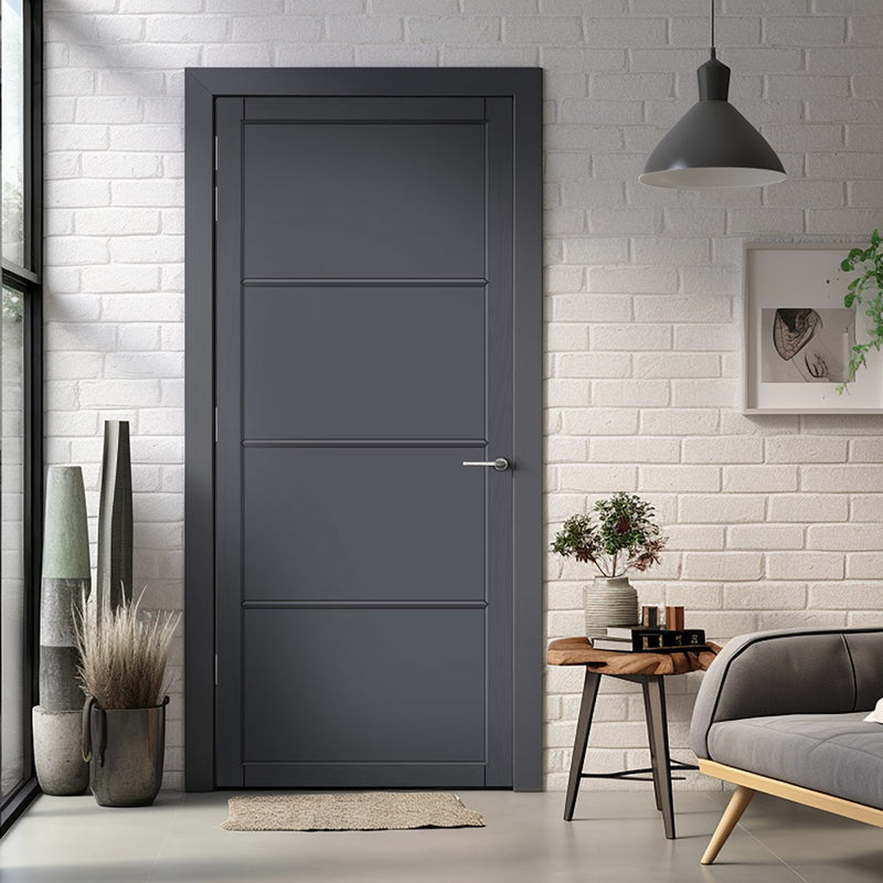 Urban Lite Firena Panel Door DD0114P - Dark Grey Premium Primed