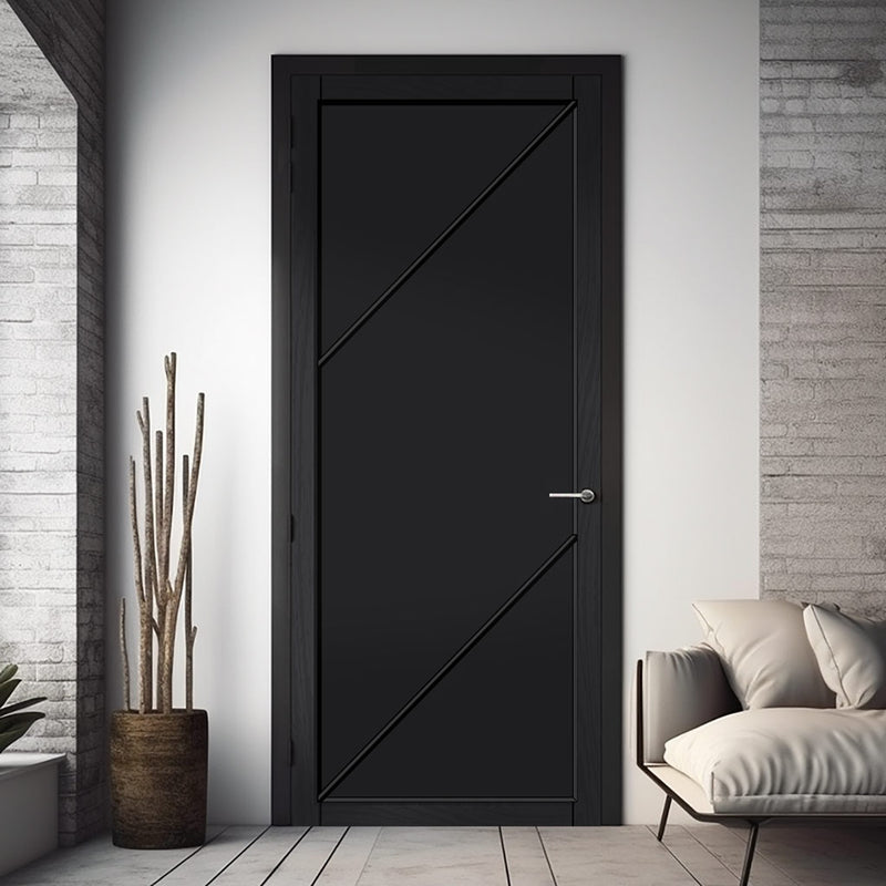 Urban Lite Aria Panel Door DD0124P - Black Premium Primed