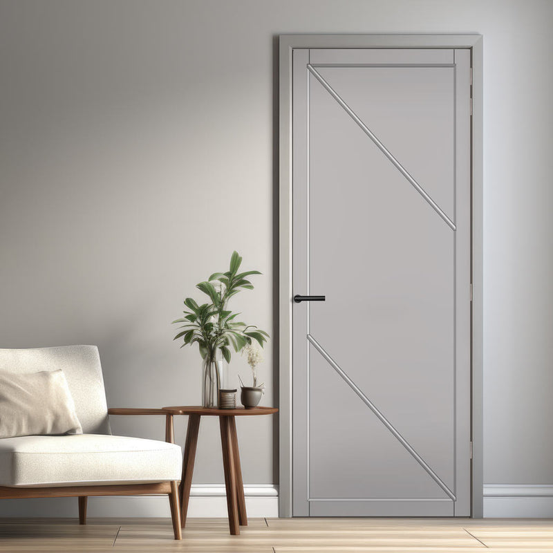 Urban Lite Aria Panel Door DD0124P - Light Grey Premium Primed