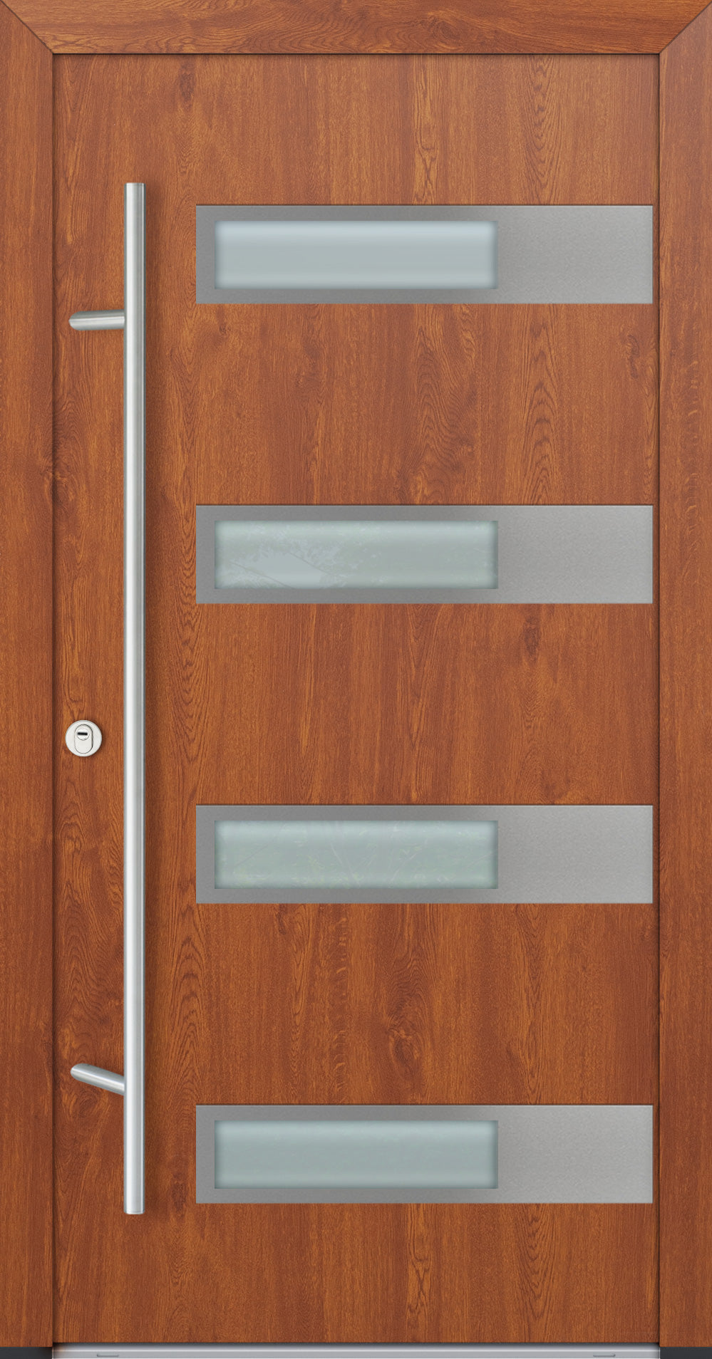 Turenwerke ALU-STEEL DS82 Design 43 Steel Door - Wood Finish Options