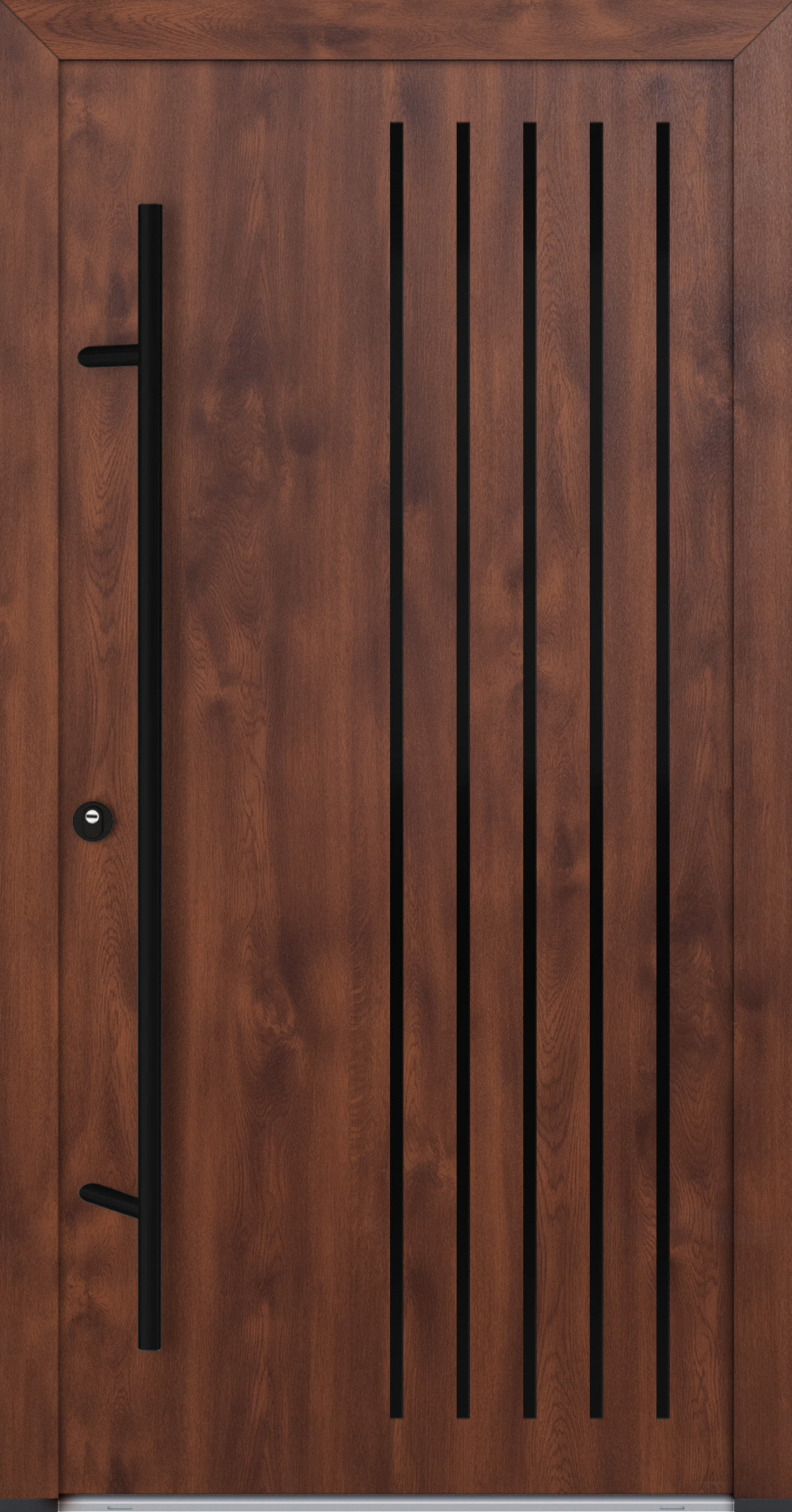 Turenwerke ALU-STEEL DS68 Design 64 Steel Door - Wood Finish Options - Blackline