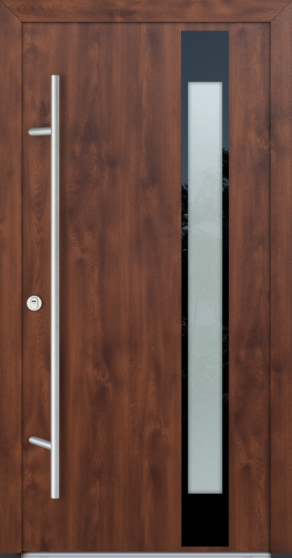 Turenwerke Glassline DS82 Design GLAS04 Steel Door - Wood Finish Options