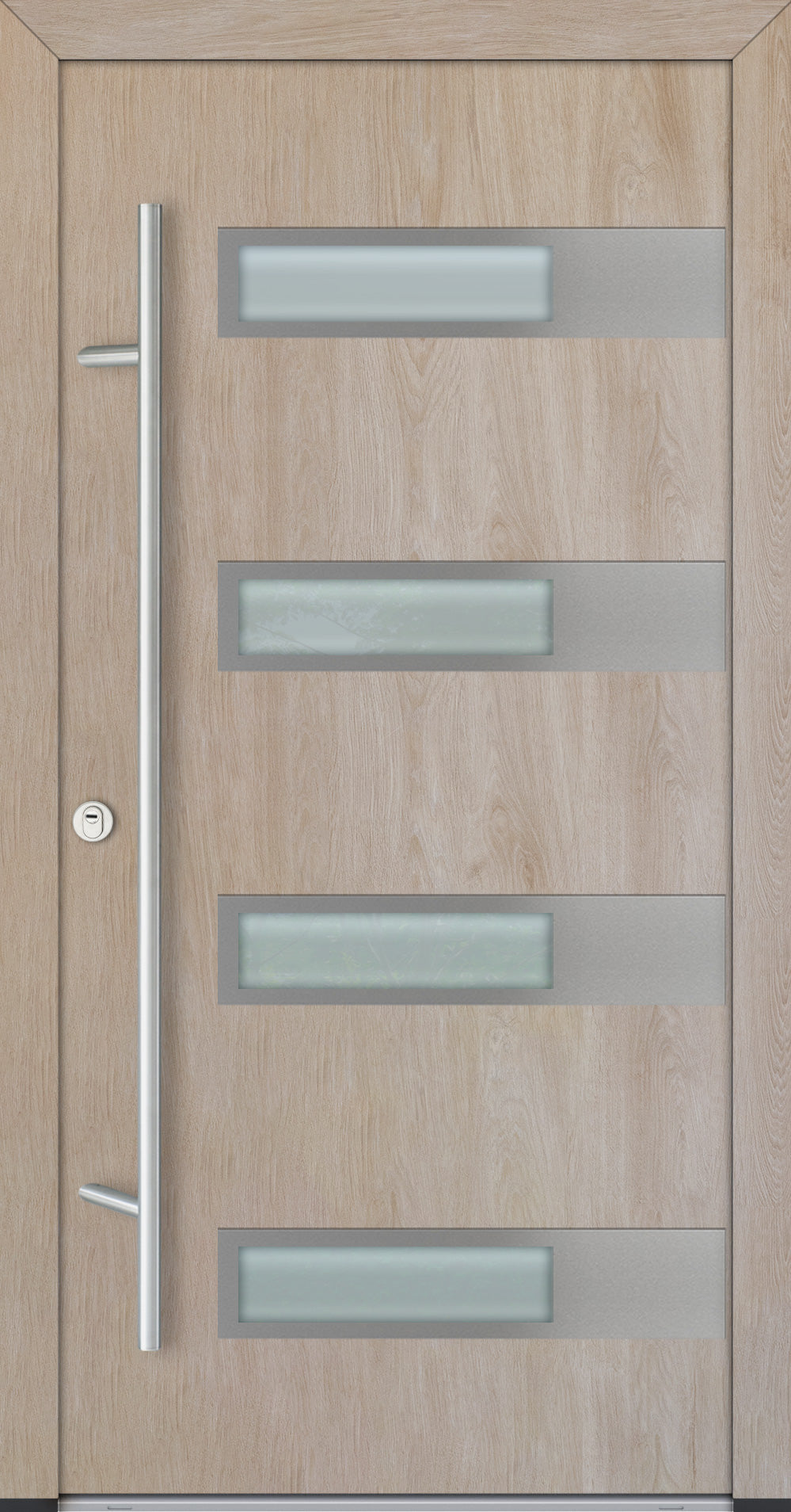 Turenwerke ALU-STEEL DS82 Design 43 Steel Door - Wood Finish Options