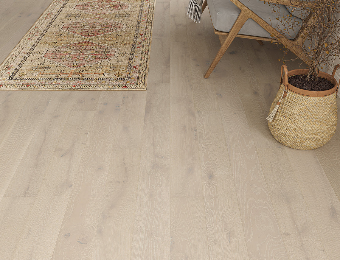 Danson Oak Whitewashed Brushed Plank Engineered Wood Flooring | UV Oiled | 150 x 1900 x 14/3mm