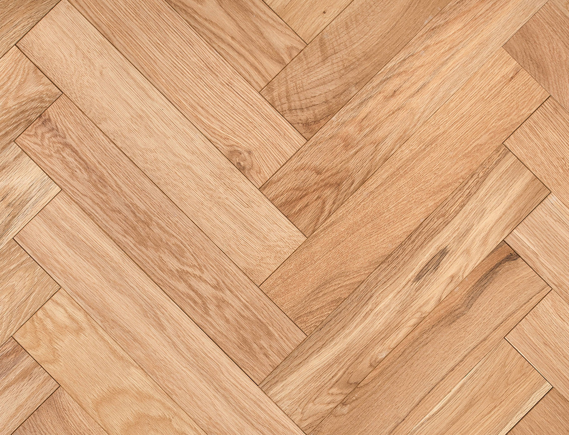 Dean Oak Natural Smooth Herringbone Engineered Wood Flooring | UV Oiled | 80 x 350 x 20/6mm