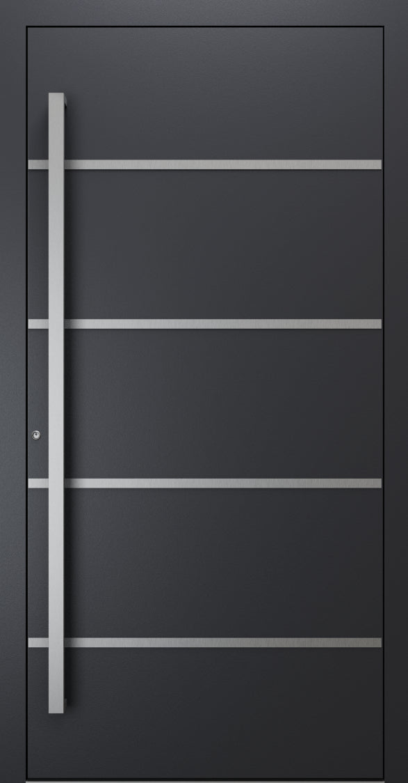 Turenwerke SL75 Design 02 Premium75 aluminium door in black grey RAL 7021