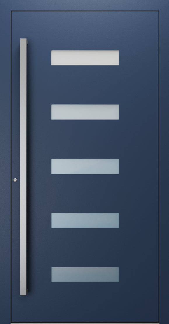 Turenwerke SL75 Design 11 Premium75 aluminium door in sapphire blue RAL 5003