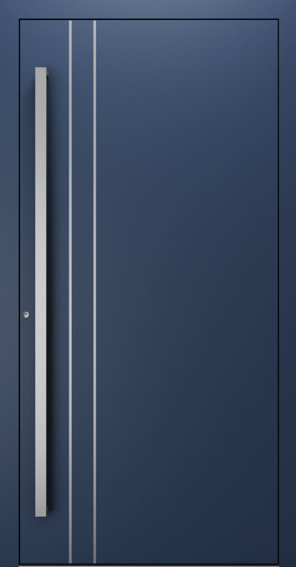 Turenwerke SL75 Design 1210 Premium75 aluminium door in sapphire blue RAL 5003