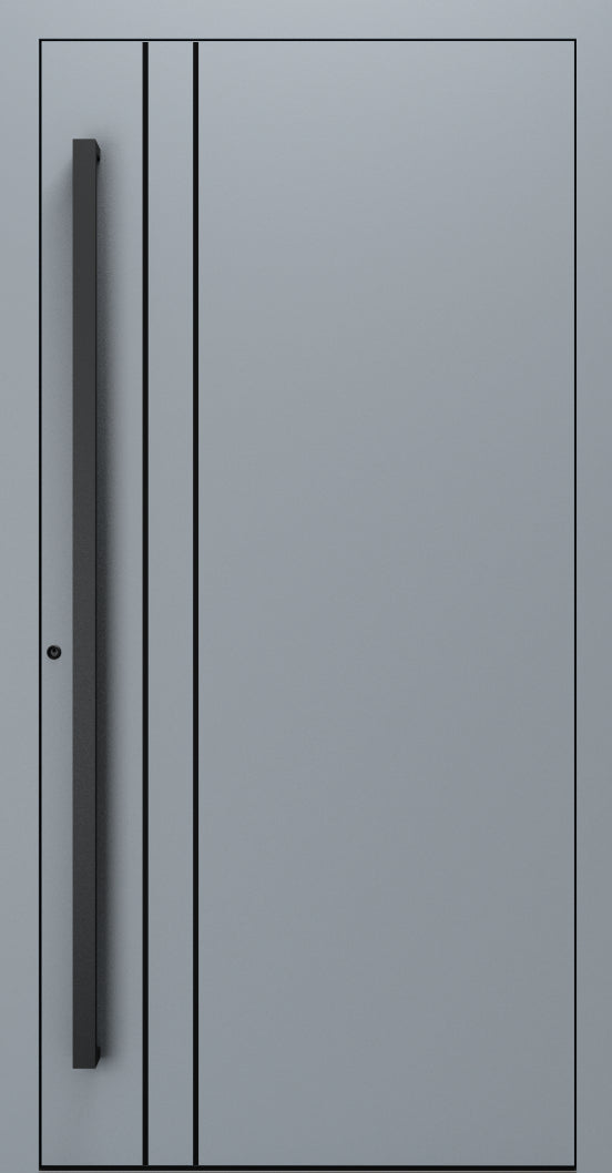 Turenwerke SL75 Design 1210B Premium75 aluminium door in silver grey RAL 7001
