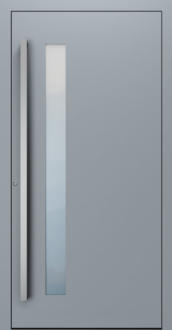 Turenwerke SL75 Design 14 Premium75 aluminium door in silver grey RAL 7001