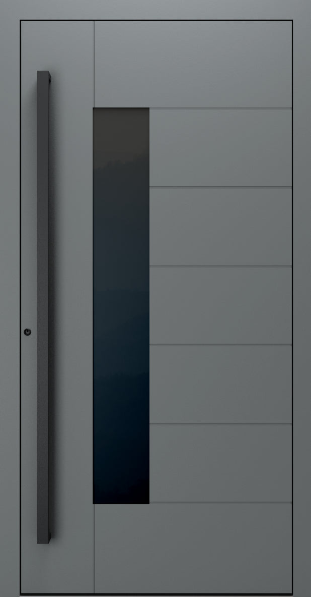 Turenwerke SL75 Design 1420B Premium75 aluminium door in basalt grey RAL 7012