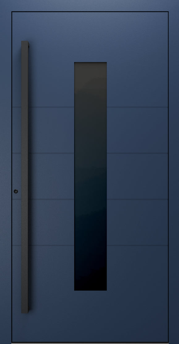 Turenwerke SL75 Design 1450B Premium75 aluminium door in sapphire blue RAL 5003
