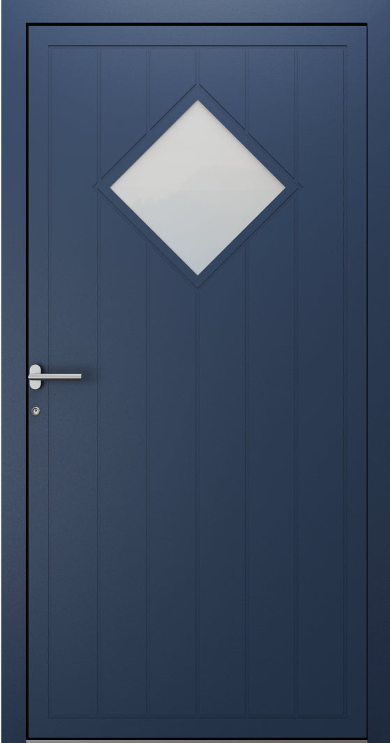 Turenwerke SL75 Design 1980 Premium75 Classic Aluminium Door - Sapphire Blue RAL 5003