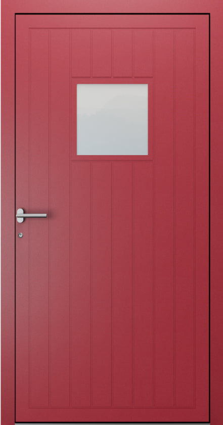 Turenwerke SL75 Design 1990 Premium75 Classic Aluminium Door - Purple Red RAL 3004