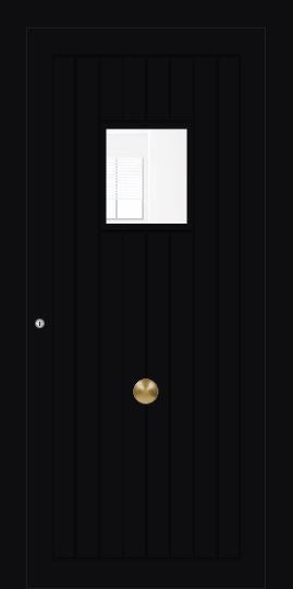 Turenwerke SL75 Design 1990 Premium75 Classic Aluminium Door - Jet Black RAL 9005